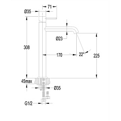 Omnires Смеситель для раковины Y1212GL – фотография-4