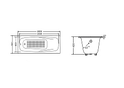 Goldman Ванна чугунная SAGA 1800x80 – фотография-2