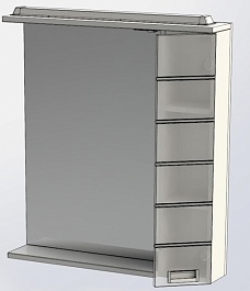 Aquanet Зеркальный шкаф "Доминика 80" белый – фотография-4