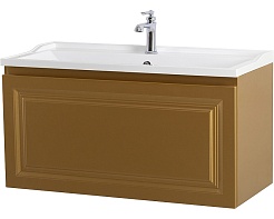 Cezares Тумба под раковину Giubileo 100 подвесная брашированное золото – фотография-1