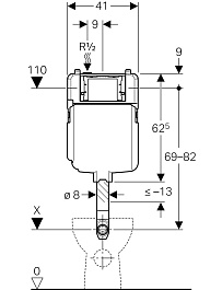 Geberit Cмывной бачок скрытого монтажа Sigma 8 109.791.00.1 для унитазов – фотография-3