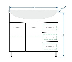 Stella Polare Мебель для ванной Волна 90-8 – фотография-3