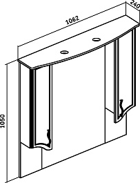 Runo Мебель для ванной Севилья 105 с б/к – фотография-7