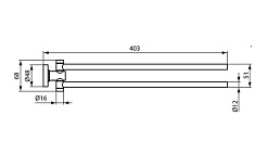 Ideal Standard Полотенцедержатель IOM двойной – фотография-3