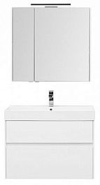 Aquanet Мебель для ванной Бруклин 85 белая – фотография-7