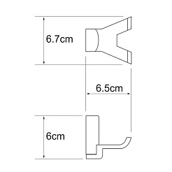 WasserKRAFT Крючок К-5023WHITE  – фотография-3