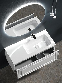 Sancos Тумба с раковиной Very 100 R bianco раковина Grace 101 R CN7015 – фотография-6