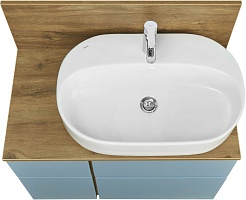 Акватон Столешница под раковину Мишель 100 со стеновой панелью дуб рустикальный – фотография-3