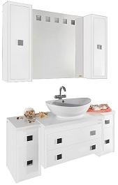 Водолей Мебель для ванной "Сильвия 75" белый – фотография-1