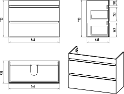 Misty Тумба с раковиной Мира 100 белая матовая – фотография-8