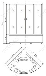 Appollo Душевой бокс GUCI-856 серый – фотография-3