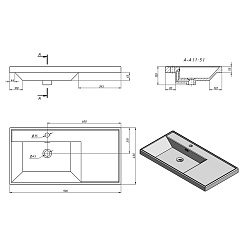 Equil Раковина мебельная Forest 91 L белая – фотография-2