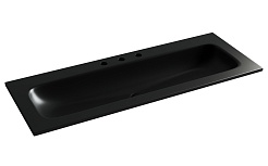 Ceramicanova Мебельная раковина Grace 121 CN7024MB с 3 отверстиями под смеситель чёрный матовый – фотография-1