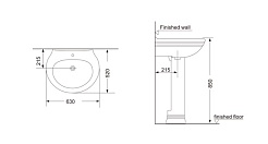 Creo Ceramique Раковина с пьедесталом MARSEILLE – фотография-3
