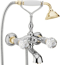 Webert Смеситель Karenina KA720201017 хром/золото, для ванны с душем – фотография-1