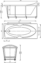 Aquatek Акриловая ванна Европа 180x80 – фотография-2
