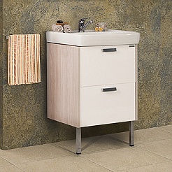 Акватон Тумба под раковину Йорк 55 белый/ясень фабрик – фотография-1