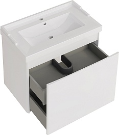 ASB-Mebel Мебель для ванной Бьянка 80 подвесная белая – фотография-6