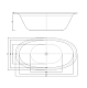 Ceruttispa Акриловая ванна BRAIES 187x97x57 отдельностоящая – картинка-10
