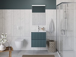 BelBagno Тумба с раковиной Uno 60 подвесная Голубой матовый с раковиной BB-8099-60 – фотография-16