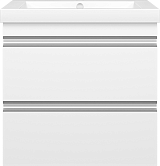 Misty Тумба с раковиной Ингрид 60 подвесная белая