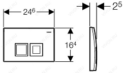 Geberit Кнопка смыва Delta 50 115.135.21.1 хром – фотография-2
