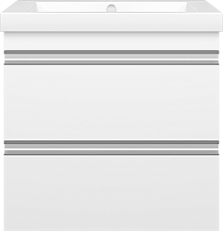 Misty Тумба с раковиной Ингрид 60 подвесная белая – фотография-1