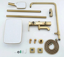 Gappo Душевая стойка G18 G2418-23 золотой сатин – фотография-2