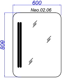 Aqwella Зеркало для ванной Нео 60 – фотография-3