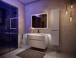 Jorno Тумба под раковину Puro 100 подвесная белая Pro.01.100/P/W/JR – фотография-3