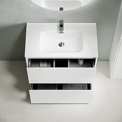 Sancos Тумба под раковину Libra Floor 80 белый глянец – фотография-3