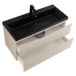 BelBagno Тумба с раковиной Marino 80 подвесная Crema Opaco – фотография-3