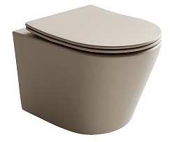 Ceramicanova Подвесной унитаз Balearica Rimless CN6000MC капучино матовый – фотография-1