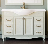 ValenHouse Тумба с раковиной Эллина 120 слоновая кость, фурнитура бронза