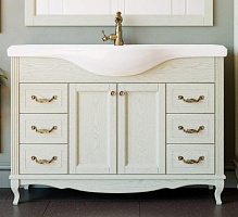 ValenHouse Тумба с раковиной Эллина 120 слоновая кость, фурнитура бронза