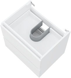 Teymi Тумба под раковину Laina 60 подвесная белая матовая – фотография-3