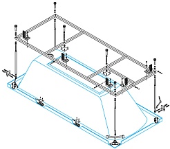Cezares Каркас для ванны 140x70 EMP-140-70-MF-R – фотография-1