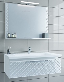 СанТа Мебель для ванной Калипсо 100 подвесная, свет – фотография-1