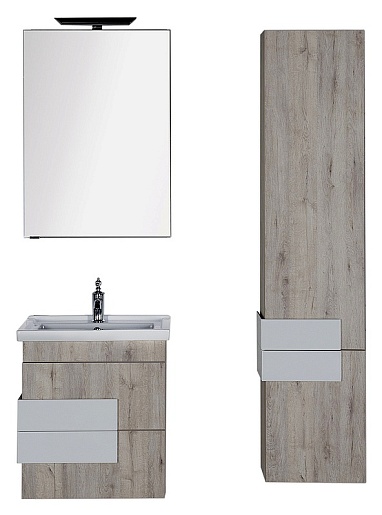 Aquanet Зеркальный шкаф "Мадейра 60" дуб кантри – фотография-6