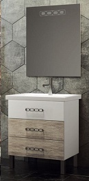  Мебель для ванной Боско 70 белый/орегано (светлый) – фотография-1