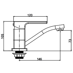 Frap Смеситель для кухни G17-6 G4517-6 черный – фотография-3