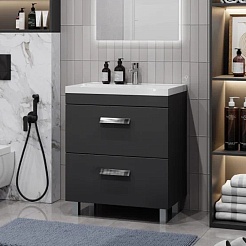 Velvex Тумба под раковину Orlando 70 графит – фотография-3