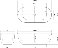 Aquatek Акриловая ванна Афина 170х78 – фотография-3