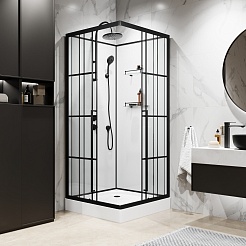 Niagara Душевая кабина Standart 100x100 L черная – фотография-4