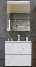 Бриклаер Мебель для ванной Кристалл 60 белая – фотография-1