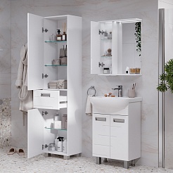 Volna Зеркальный шкаф Joli 50 L белый – фотография-9