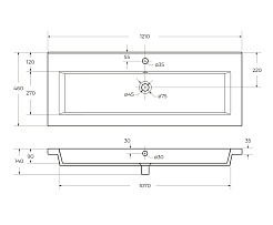 Cezares Тумба с раковиной Plane 120 подвесная bianco lucido раковина CZR-8070-120 – фотография-7