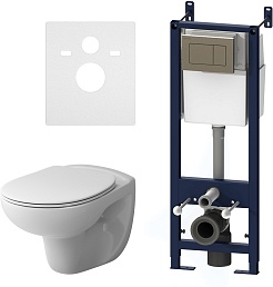 Am.Pm Унитаз подвесной Sense IS3741700 в комплекте с инсталляцией – фотография-1