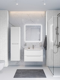 BelBagno Мебель для ванной Etna 80 подвесная белая матовая – фотография-2