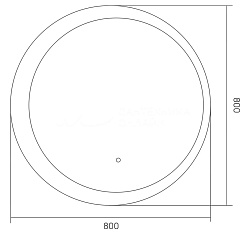 Equil Зеркало Elegante D80 с подсветкой мэйджик – фотография-4